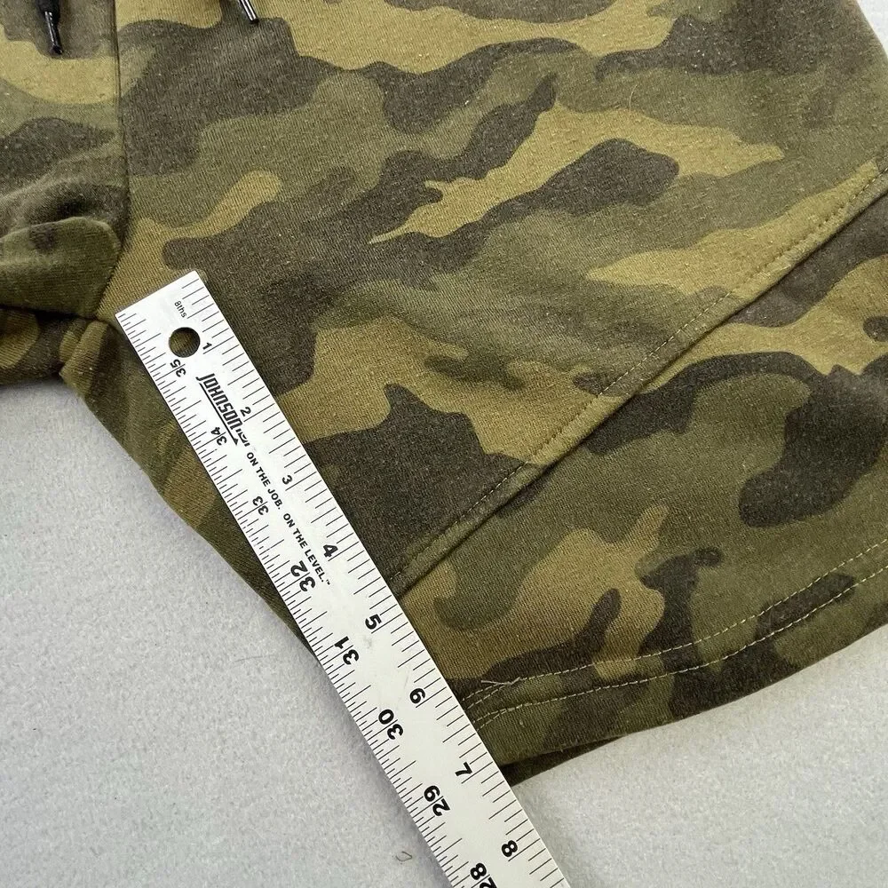 Brooklyn Cloth Knit Shorts Men Size Medium Green Camo Drawstring Comfort
